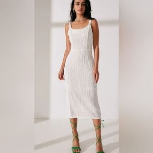 White/ cream midi dress